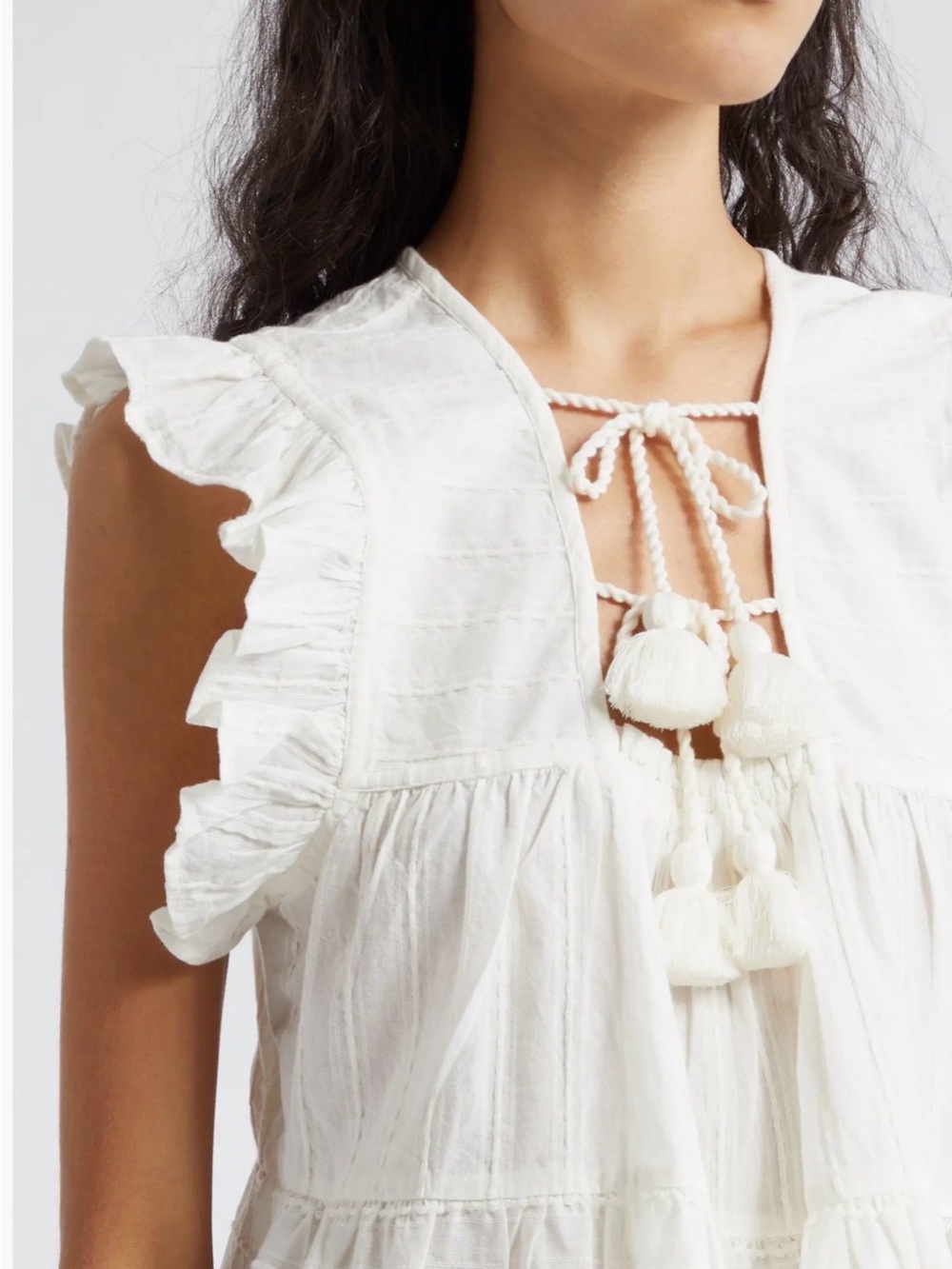 Mille Chelsea Ruffle Cotton Top